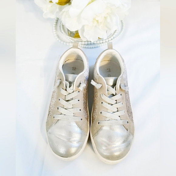 Carter's Gold Glittered Slip-On Sneakers - Picture 1 of 12